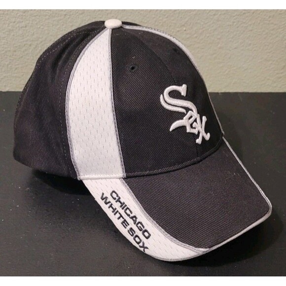 Vintage Chicago White Sox Twins Enterprise Black & White MLB Hat Cap Unique Rare - Picture 1 of 6
